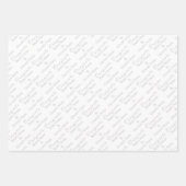 Naam van gepersonaliseerde felicitaties! Zilveren, Inpakpapier Vel (Voorkant)