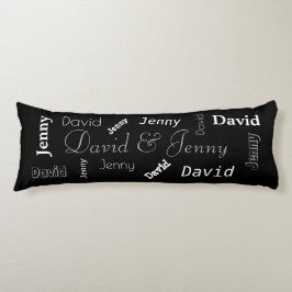Naam van gepersonaliseerde paren lichaamskussen