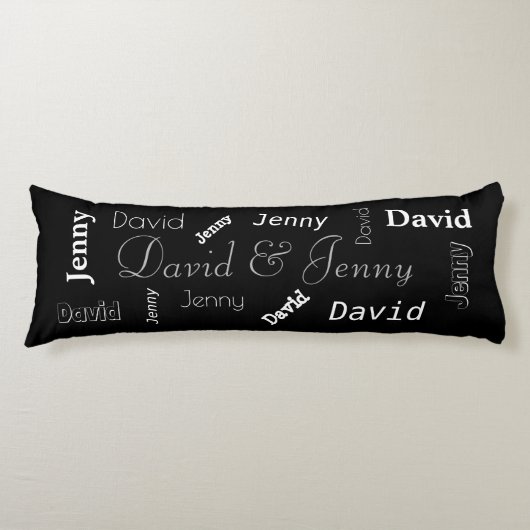 Naam van gepersonaliseerde paren lichaamskussen (Voorkant)