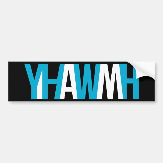 Naam van God - YHWH "I AM" Bumpersticker (Voorkant)