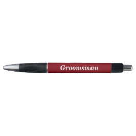 Naam van Groomsman en Datum Rubber Grip Pen