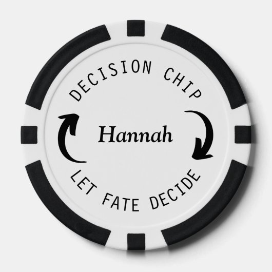 Naam van het aangepaste paar Beslissing Munt Poker Chips (Voorkant)