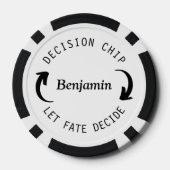 Naam van het aangepaste paar Beslissing Munt Poker Chips (Achterkant)