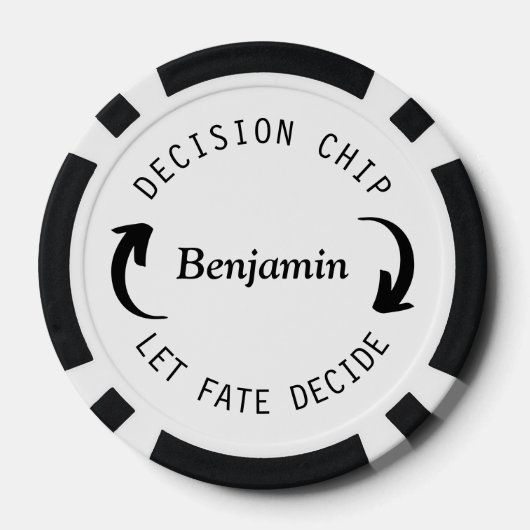 Naam van het aangepaste paar Beslissing Munt Poker Chips (Achterkant)