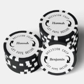 Naam van het aangepaste paar Beslissing Munt Poker Chips (Opstapeling)