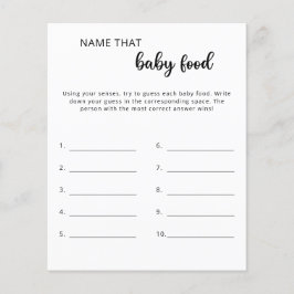 Naam van het baby-douchespel