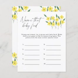 Naam van het baby-douchespel - Wilde bloemen