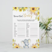 Naam van het baby shower van babydieren (Staand voorkant)