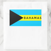 naam van het bahamas - symbool rechthoekige sticker (Tas)