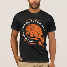 Naam van het Basketbalteam. T-Shirt aanpassen