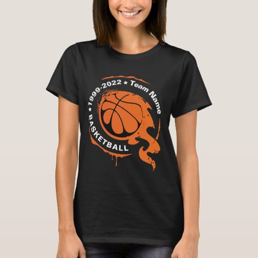 Naam van het Basketbalteam. T-Shirt aanpassen (Voorkant)