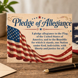 Naam van het bedrijf Belofte van trouw Amerikaanse Briefkaart