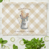 Naam van het bedrijfsmonogram theedoek (Gevouwen)