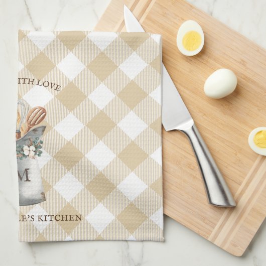 Naam van het bedrijfsmonogram theedoek (Quarter Fold)