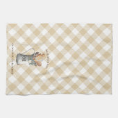 Naam van het bedrijfsmonogram theedoek (Horizontaal)