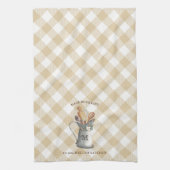 Naam van het bedrijfsmonogram theedoek (Verticaal)