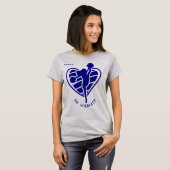 Naam van het blauwe Cheerleader Team T-shirt (Voorkant volledig)
