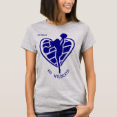 Naam van het blauwe Cheerleader Team T-shirt (Voorkant)