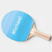 Naam van het blauwe zee watermonogram tafeltennisbatje (Zijkant)