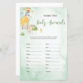 Naam van het boerderij van het baby shower van de  (Voorkant / Achterkant)