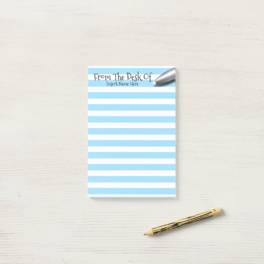 Naam van het bureau van de leraar post-it® notes (Op bureau)