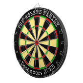 Naam van het gezin Gepersonaliseerd Dartbord (Voorkant Rechts)