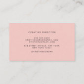 Naam van het grafische typografische monogram visitekaartje (Achterkant)