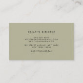 Naam van het grafische typografische monogram visitekaartje (Achterkant)