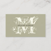 Naam van het grafische typografische monogram visitekaartje (Voorkant)