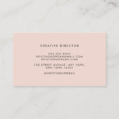 Naam van het grafische typografische monogram visitekaartje (Achterkant)