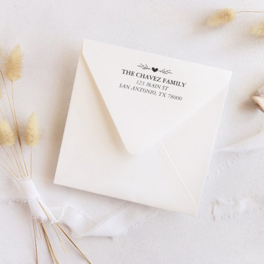 Naam van het hart Naam retouradres Zelfinktende Stempel