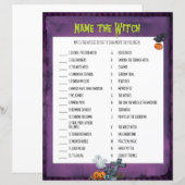 Naam van het heks-halloween-spel (Voorkant / Achterkant)