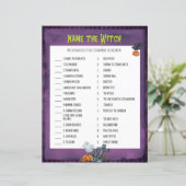 Naam van het heks-halloween-spel (Staand voorkant)