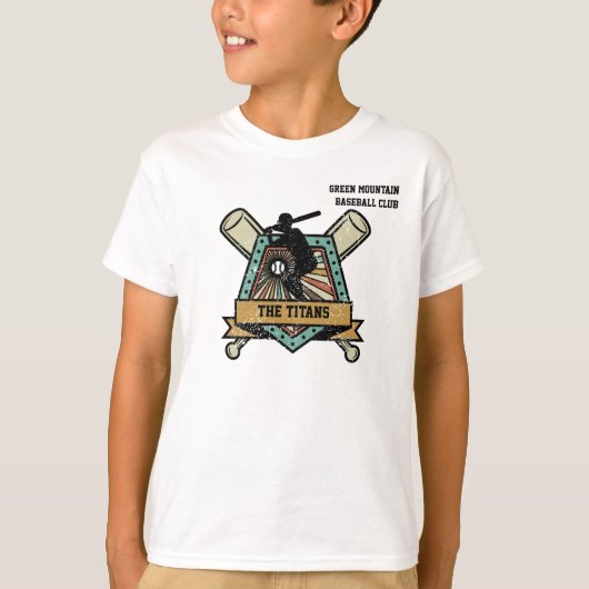 Naam van het honkbalteam van de softbalclub t-shirt (Voorkant)