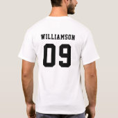 Naam van het honkbalteam van de softbalclub t-shirt (Achterkant)