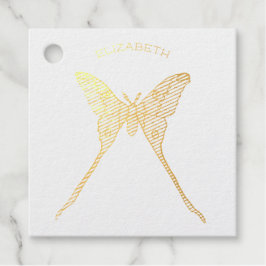 Naam van het insect Luna moth butterfly Bedankjes Labels