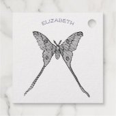 Naam van het insect Luna moth butterfly Bedankjes Labels (Achterkant)