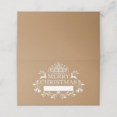 Naam van het kerstfeest Plaats Card-Golden Plaatskaartje (Buitenkant ongevouwen)