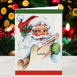 Naam van het kind aan de gepersonaliseerde aardige feestdagen kaart