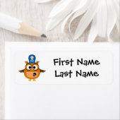 Naam van het kind Labels met Pirate Uil te persona (Insitu)