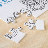 Naam van het kind Pasen Kleurpuzzel Legpuzzel (Zijkant)