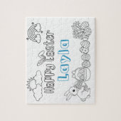 Naam van het kind Pasen Kleurpuzzel Legpuzzel (Verticaal)