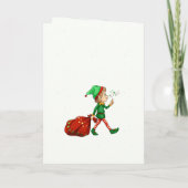 Naam van het kind Personaliseer Kerstmis NO Cursiv Feestdagen Kaart (Achterkant)