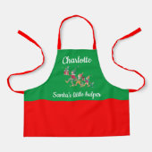 Naam van het kind Santa's Helper Bakken met Mam Sc Schort (Voorkant)