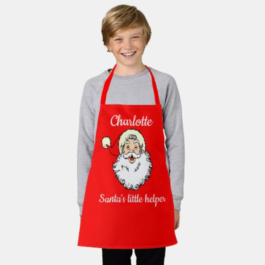 Naam van het kind Santa's Helper Bakken met Mam Sc Schort (Gedragen)