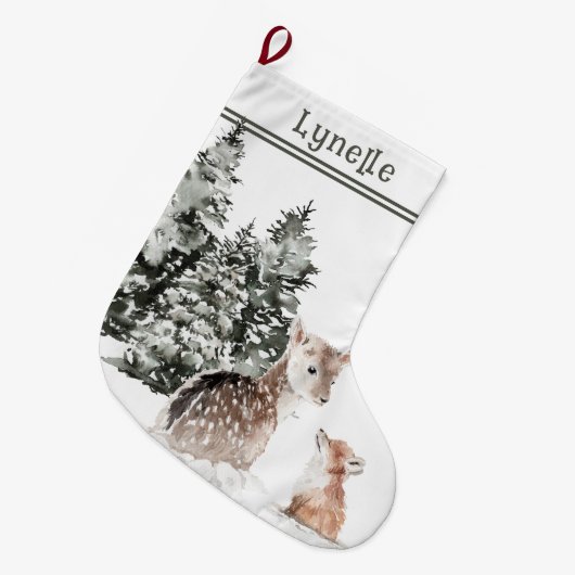 Naam van het kind, Schattigee babydieren, Grote Kerstsok (Voorkant (Hangend))