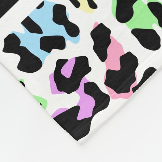Naam van het Leopard-monogram van het dier Fleece Deken (Hoek)