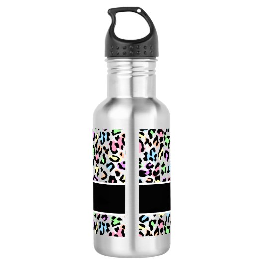 Naam van het Leopard-monogram van het dier Waterfles (Achterkant)