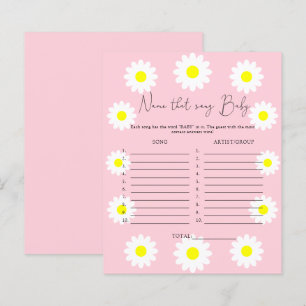 Naam van het lied \ Wildflower baby shower game