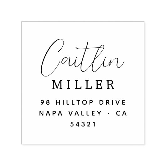 Naam van het Manuscript van het Adres van de terug Zelfinktende Stempel (Design)